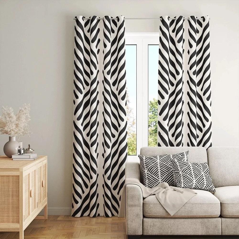 Black and White Curtains