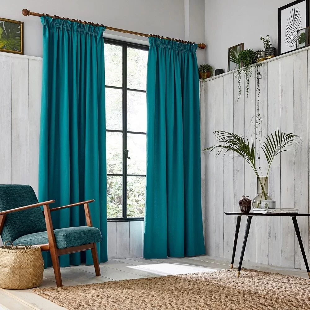 Teal Curtains