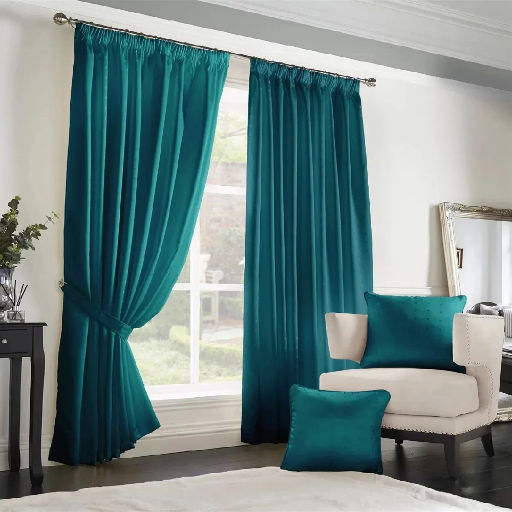 Teal Curtains