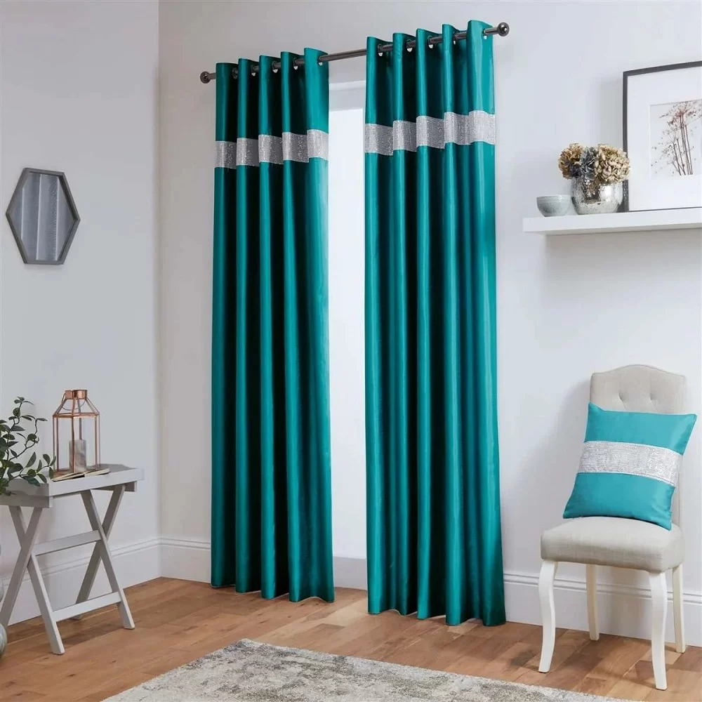Teal Curtains