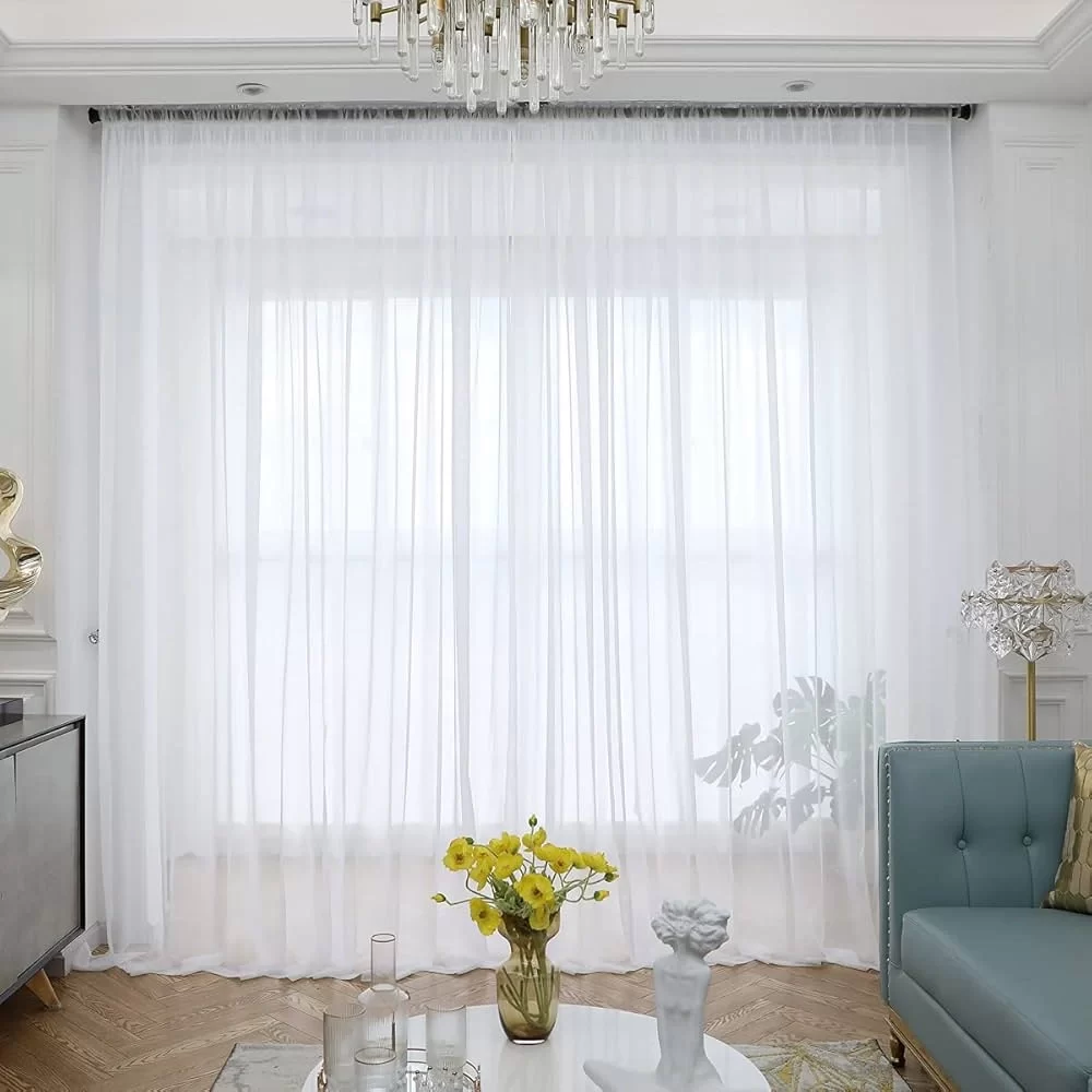 White curtains