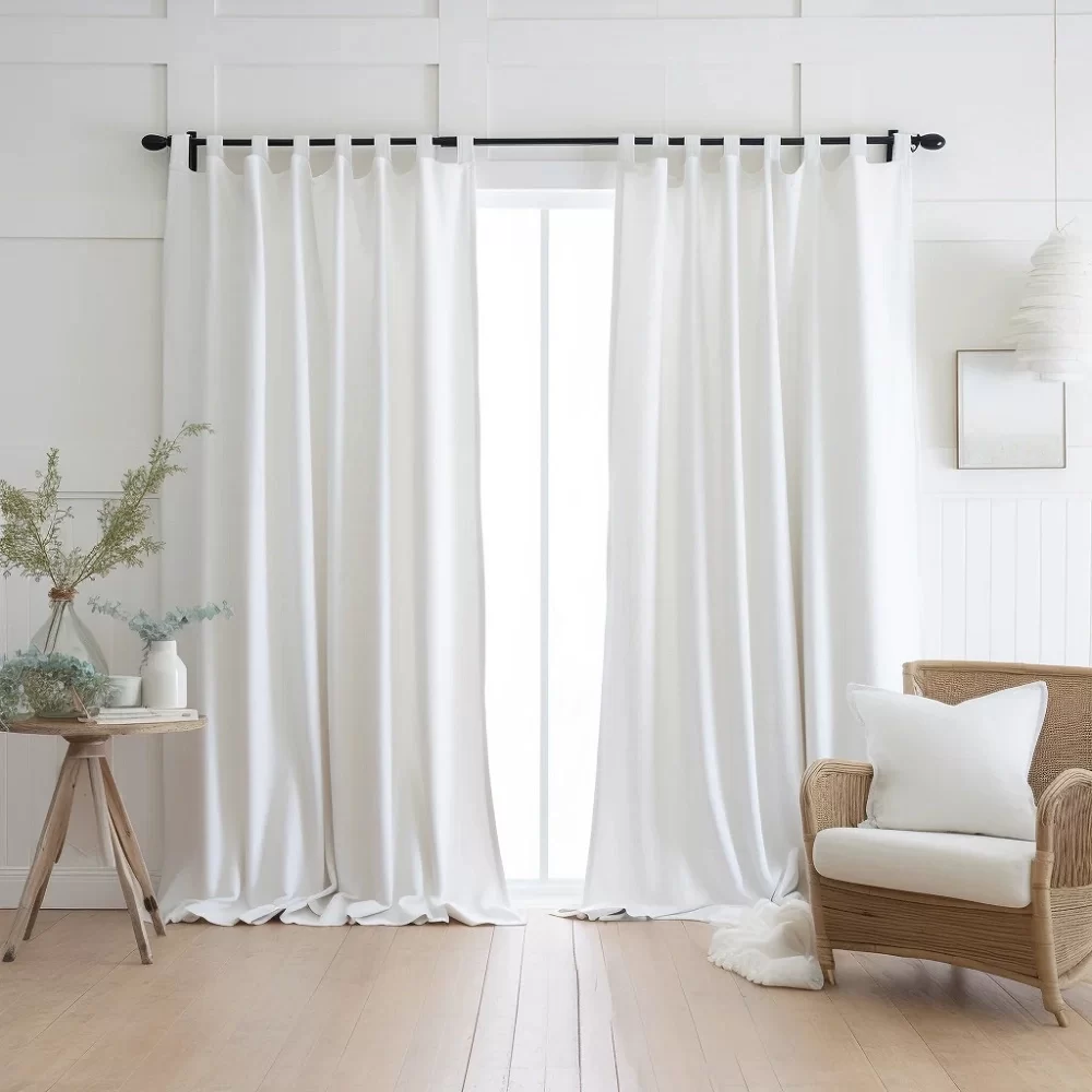 White curtains