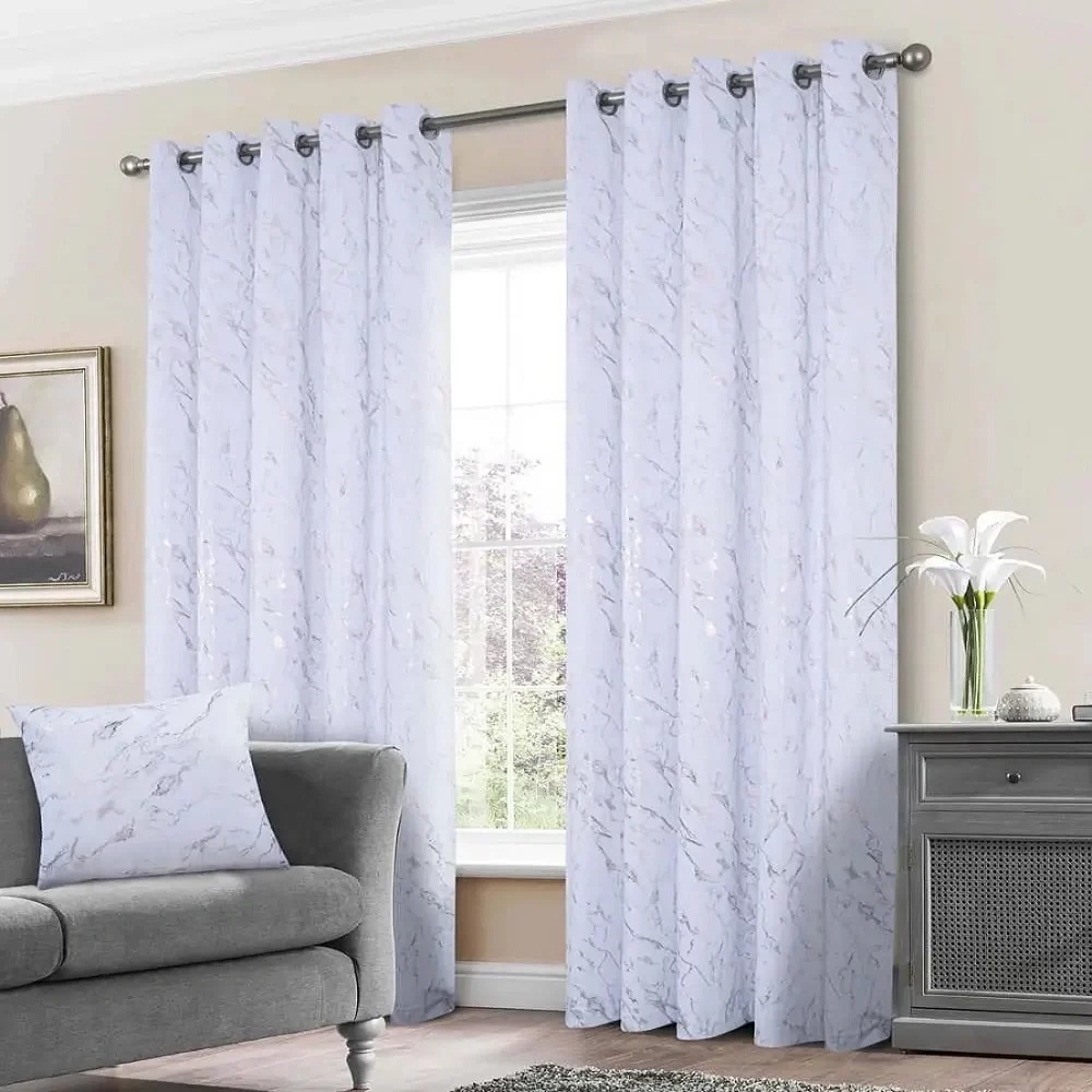 White curtains