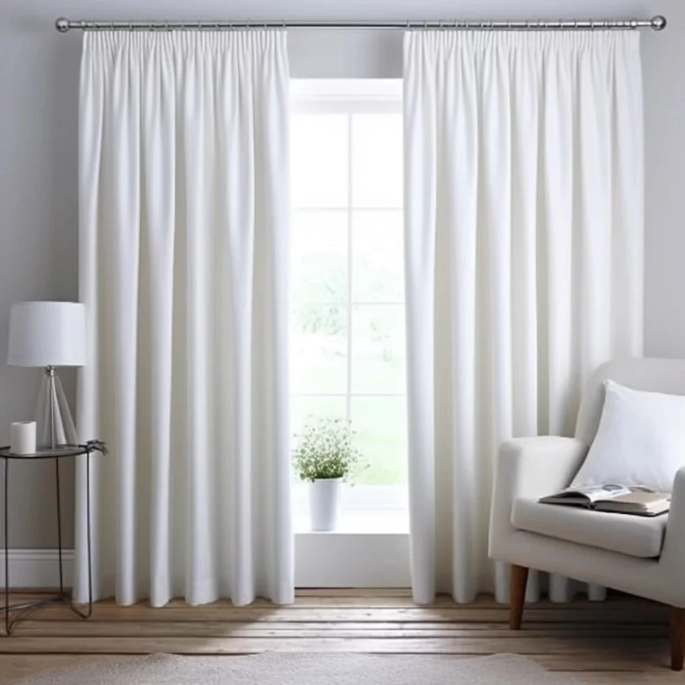 White curtains