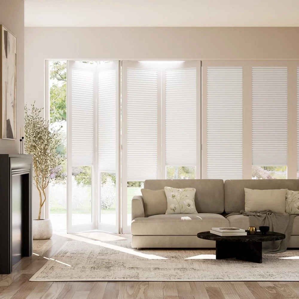 white blinds